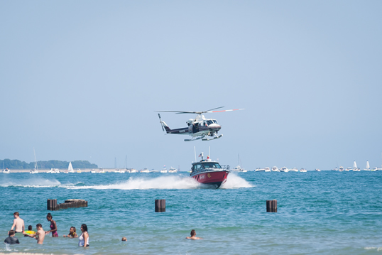 Chicago Fire Department Air / Sea Rescue demonstration on Lake Michigan